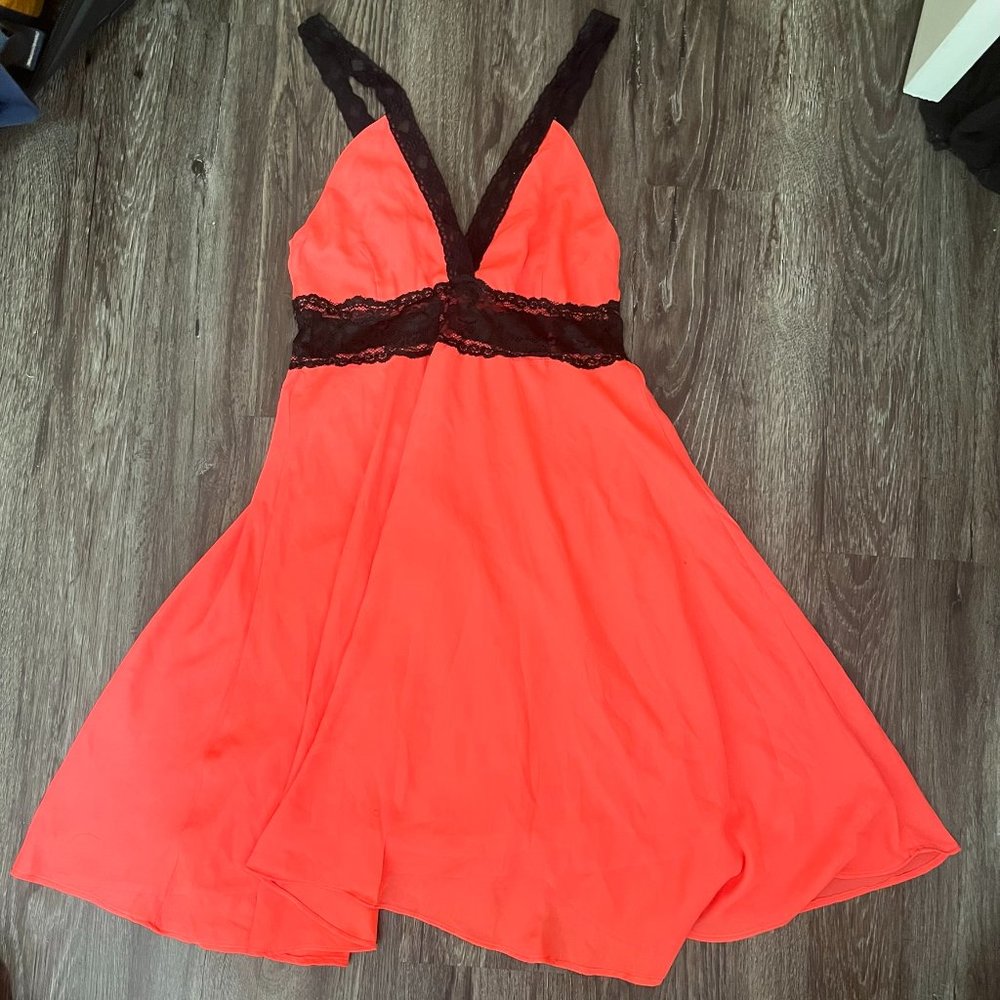 Boohoo Neon Pink Party Dress